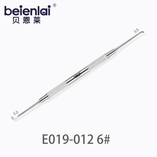 Benlai Dental Curette E019-012 KXS 6#, Straight Double Tips 3.0/5.0, φ9.5 Hollow Round Handle